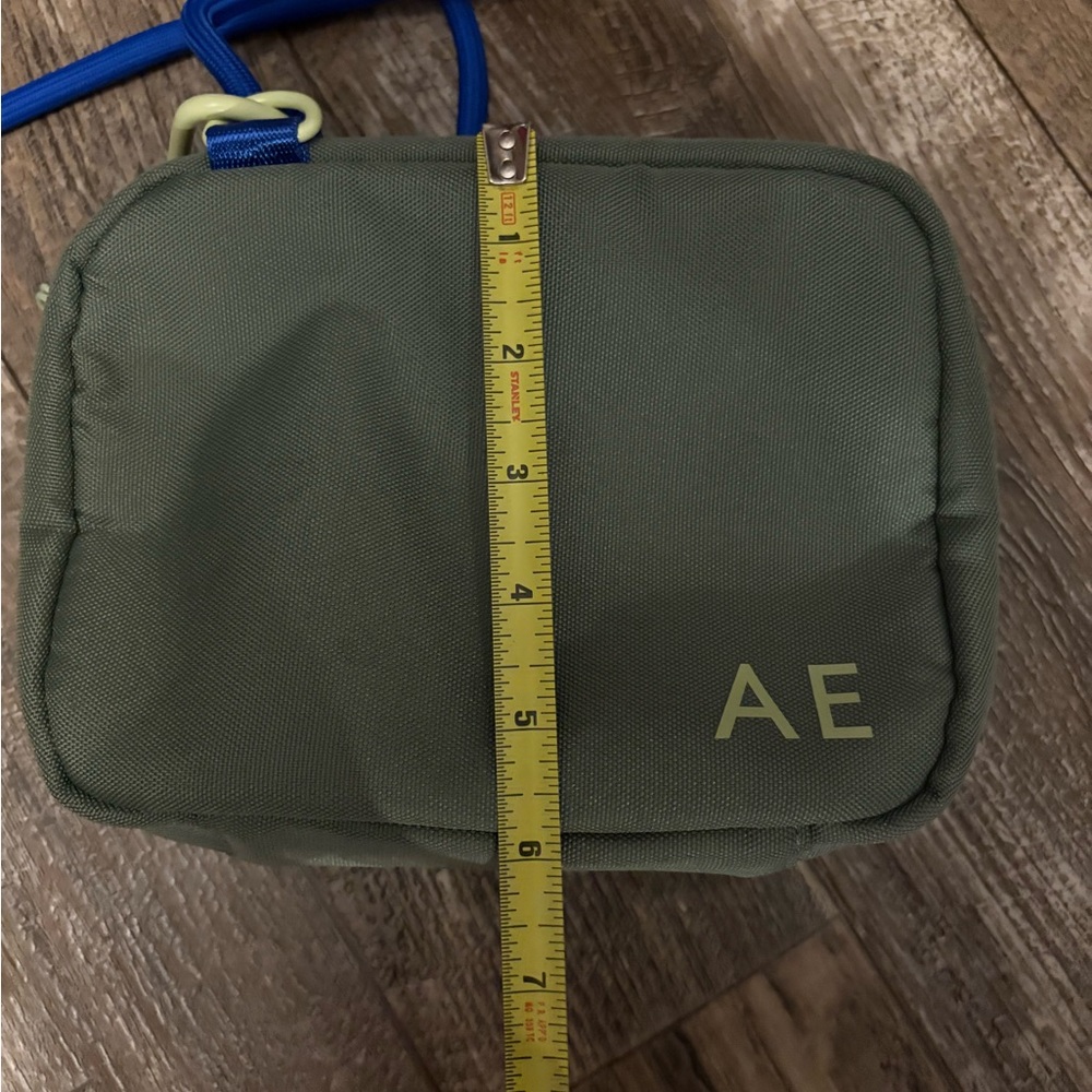 AE Olive Crossbody Bag with Blue Strap - Picture 5 of 7